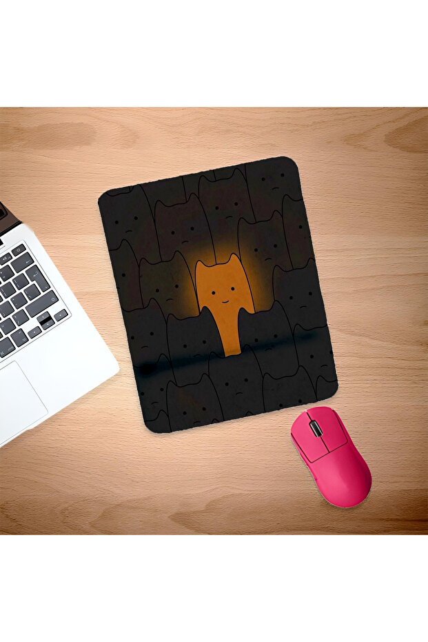Custom Cat Rectangular Mouse Pad with Wrist Support - 1