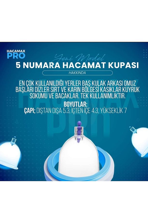 Hacamat Kupası 5 Cm '' Toptan'' 100 Adet 1.kalite Pompa Hediyeli - 1