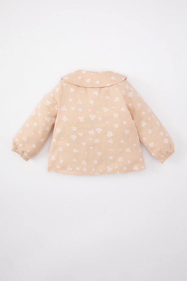 Kız Bebek Bebe Yaka Çiçekli Twill Uzun Kollu Gömlek B9802a524sp - 5