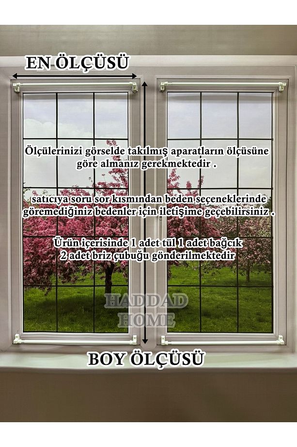 Şampanya Rengi Kelebek Briz Çubuklu Perde, Mutfak Kapı Pencere içi Tül Perde ( Çubuklar Dahil ) - 6