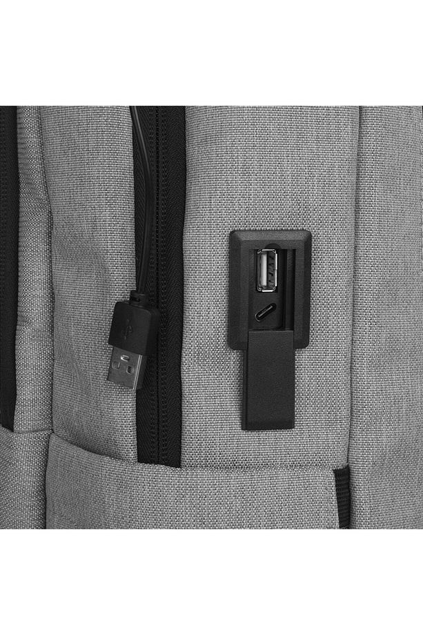 300117 14.1" Bilgisayar Notebook Sırt Çantası - Gri - 5