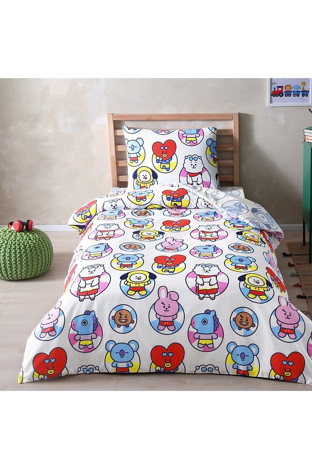 Lisanslı Bt21 Pamuk Tek Kişilik Nevresim Takımı - 1
