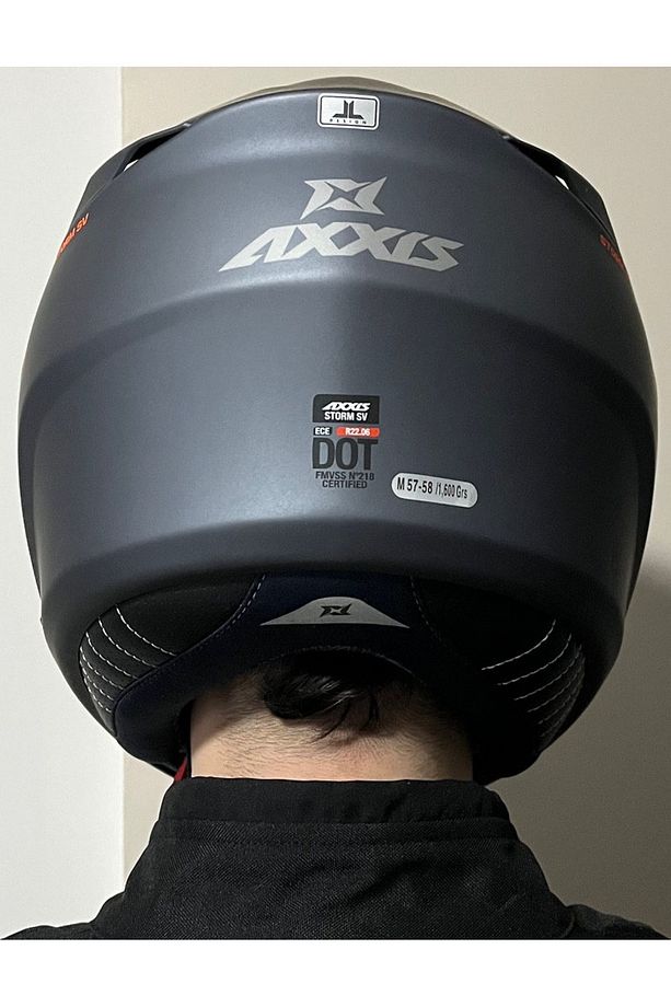 STORM SV SOLID A2 MATT TITANIUM ÇENE AÇILIR MOTOSİKLET KASKI - 6