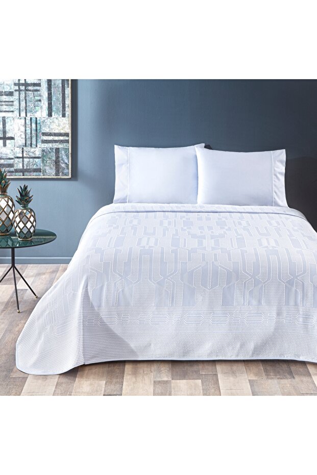 Jonas Jakar Çift Kişilik Pike Takımı Mavi - 1