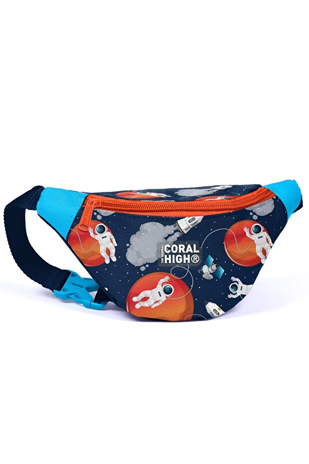 Kids Navy Blue Astronaut Patterned Waist Bag 11536