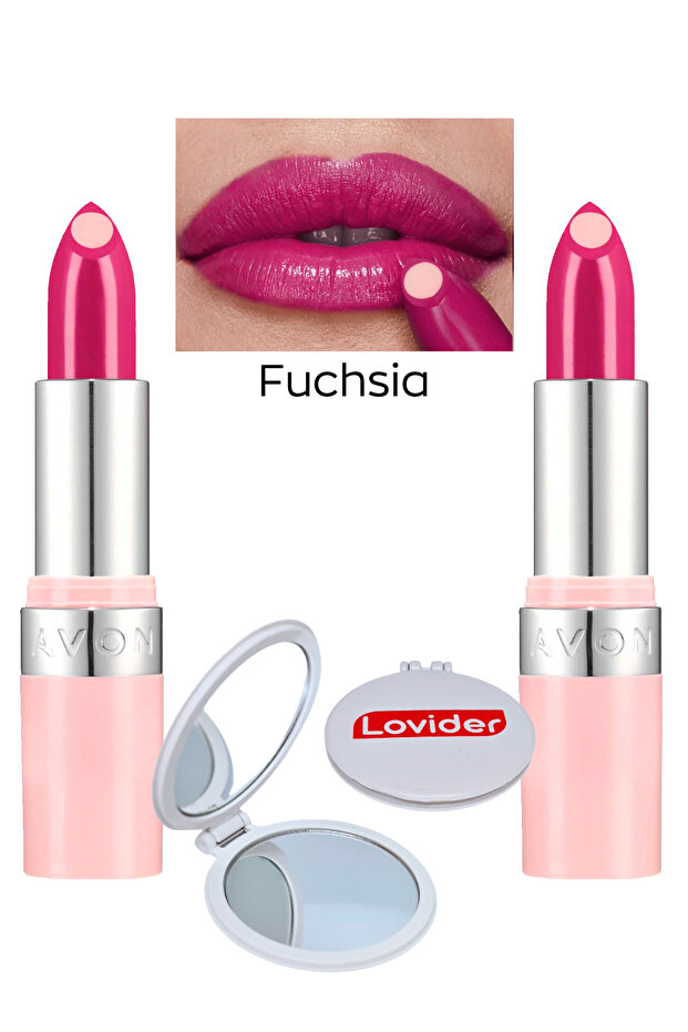 Hydramatic Luminous Lipstick - Fuchsia 2-pack + Lovider Pocket Mirror