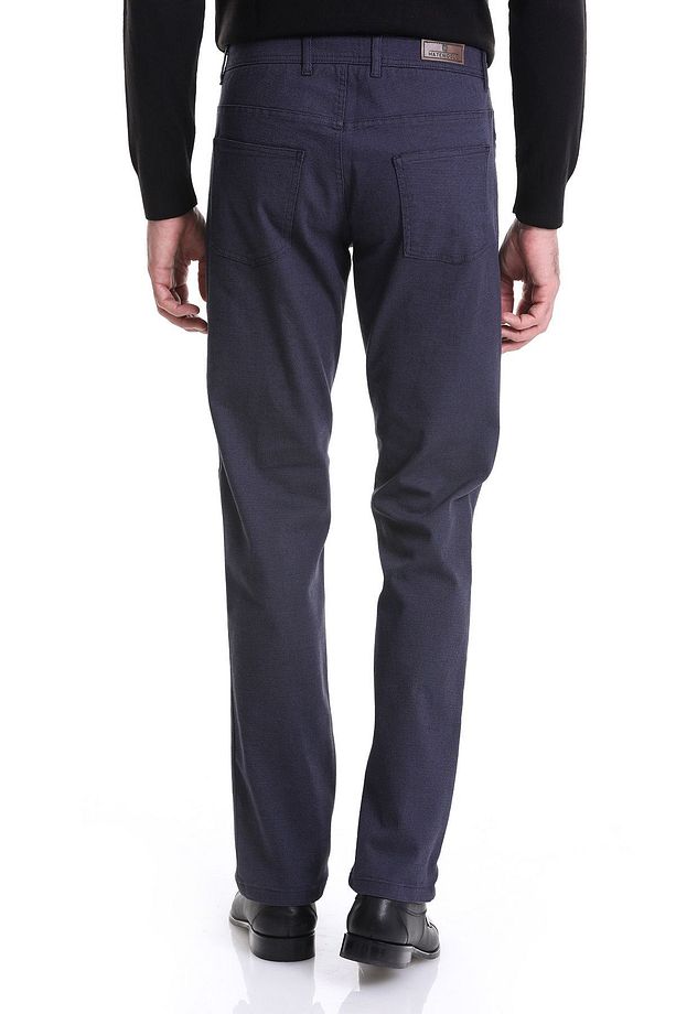 Lacivert Regular Fit Düz 5 Cep Pamuklu Kot Pantolon - 5