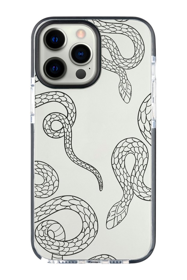 Ultra Protected Snakes Pattern Impact Phone Case Compatible with iPhone 15 Pro