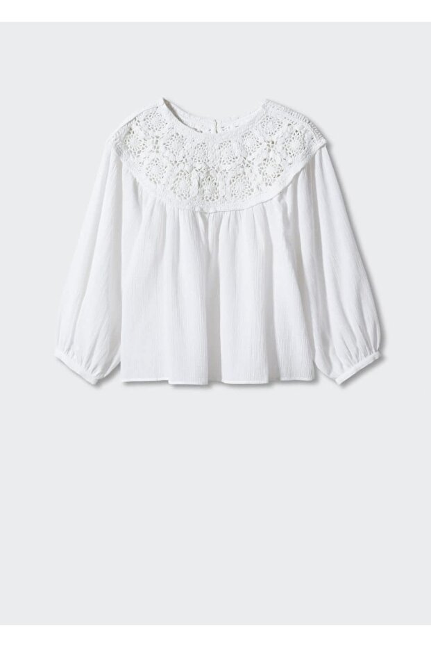 Bluse mit Spitzeneinsätzen - 3
