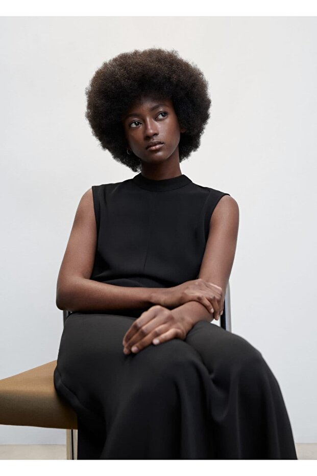 Fiyonklu Uzun Elbise - 8