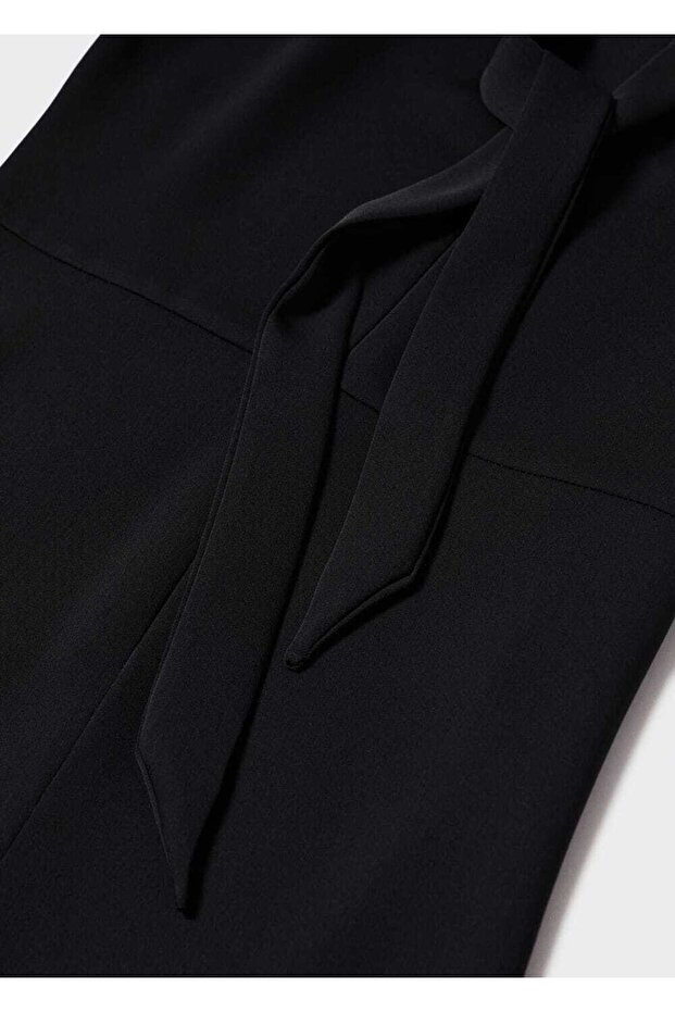 Fiyonklu Uzun Elbise - 5