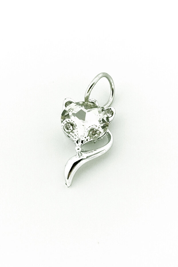 Crystal Rose Dangle Steel Charm
