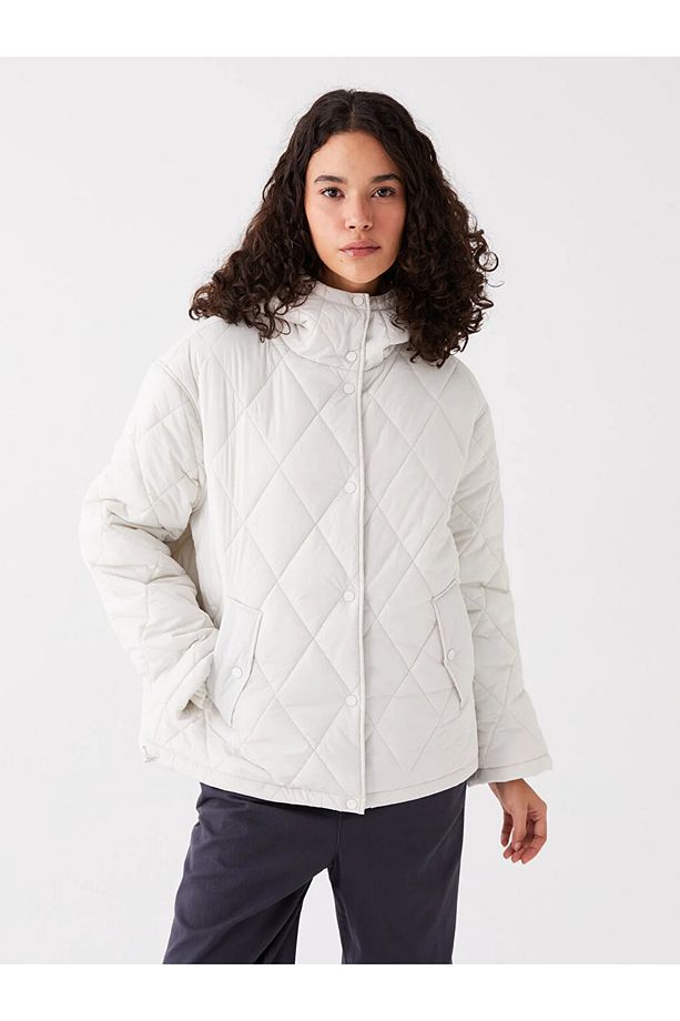 XSIDE Kapüşonlu Kapitone Oversize Kadın Mont - 2
