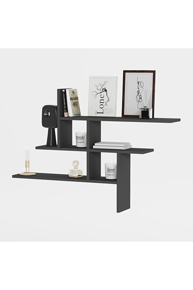 GERMEN Duvar Rafı Antrasit - 3