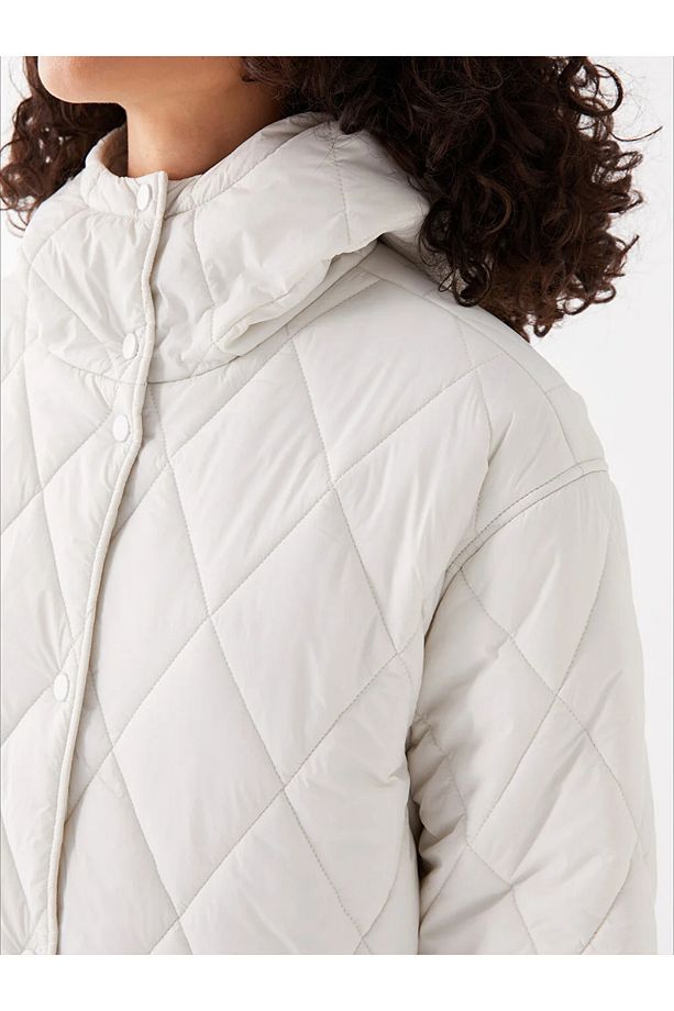 XSIDE Kapüşonlu Kapitone Oversize Kadın Mont - 5