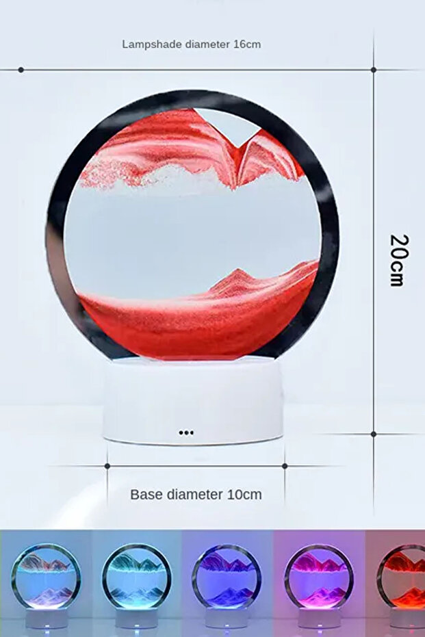 3D hareketli kum sanat resmi yuvarlak cam derin deniz Sandscape kum saati USB Kablolu Sadece - 2