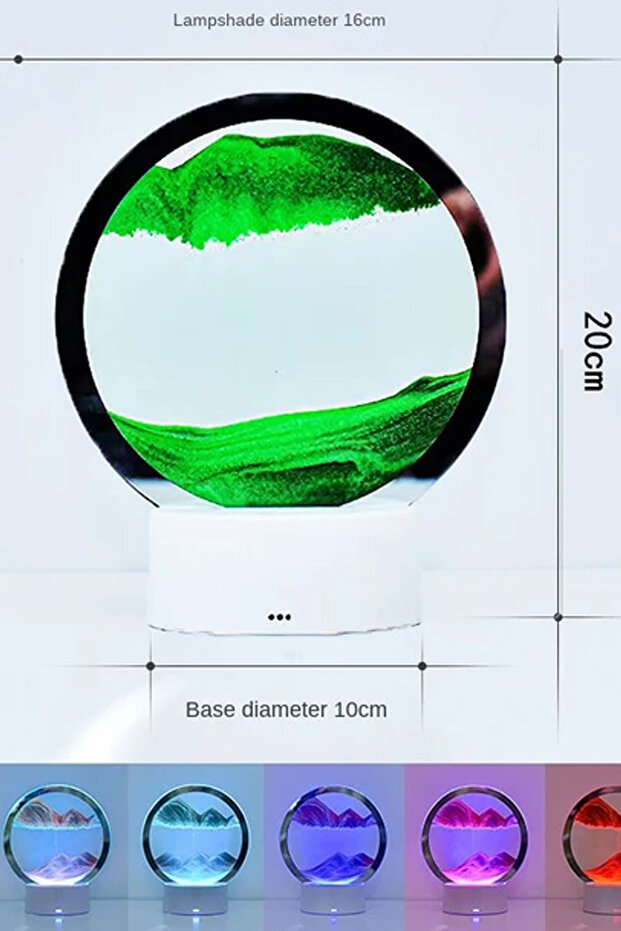 3D hareketli kum sanat resmi yuvarlak cam derin deniz Sandscape kum saati USB Kablolu Sadece - 7