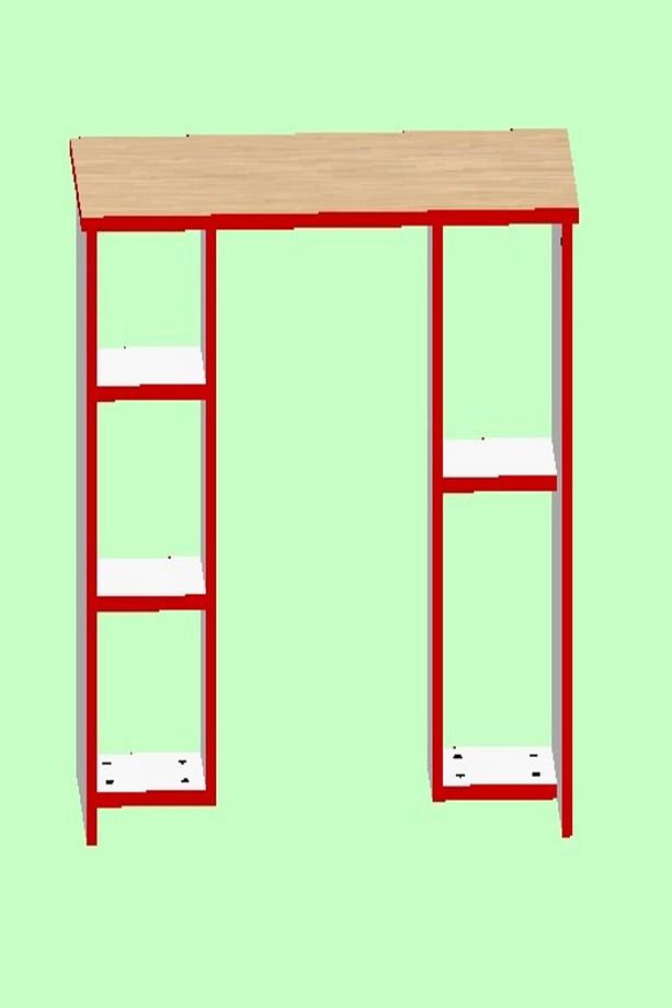 Çift Raflı Dekoratif Kullanışlı  Çalışma Masası - 4