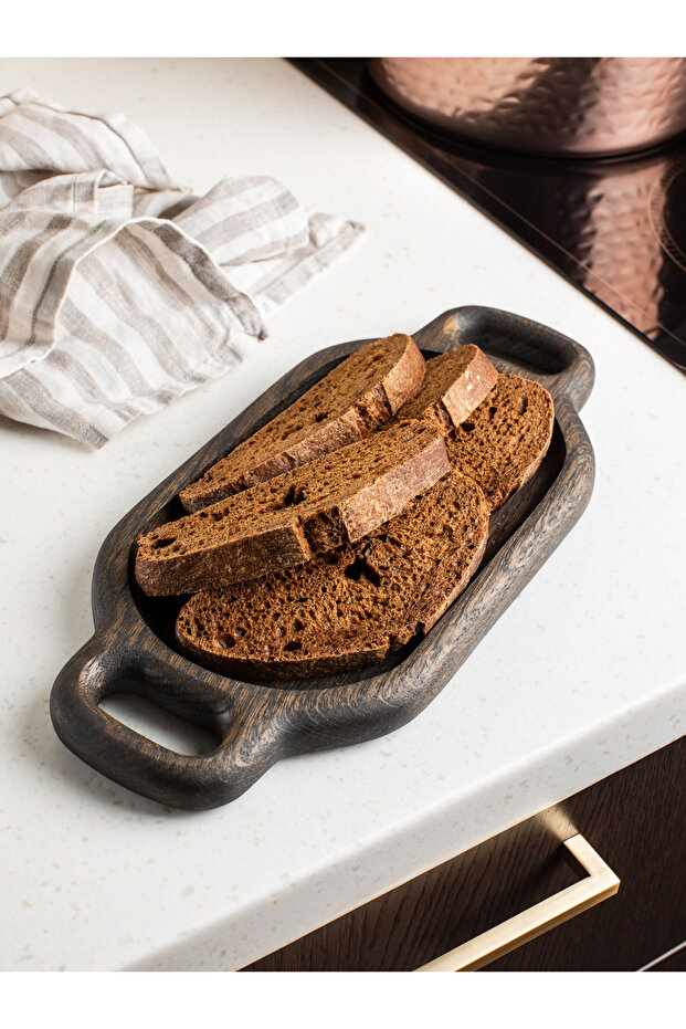 Wooden Handle Presentation Bowl - Presentation Plate - Wooden Breakfast Plate - Presentation Bowl