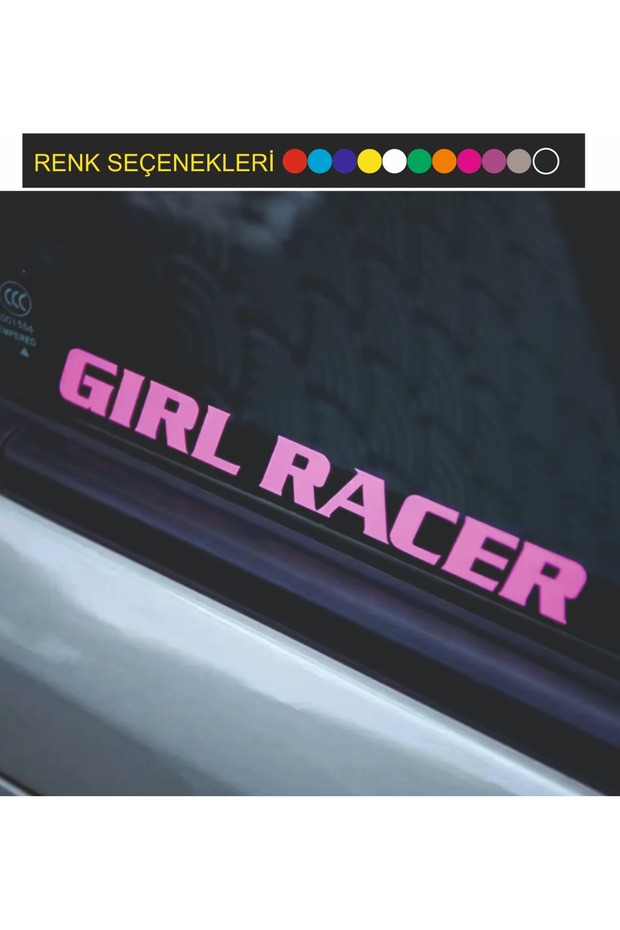 VEHICLE AUTO STICKER GIRL RACER WRITING 26X4 CM
