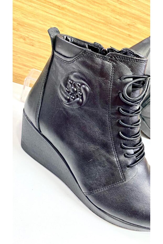 Keen RM 575 Dolgu Topuk Hakiki Deri Ortopedik Kısa Bot - 3