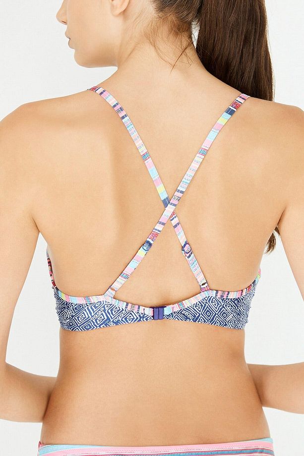 Baskılı Shambala Wrap Bikini Üstü - 2