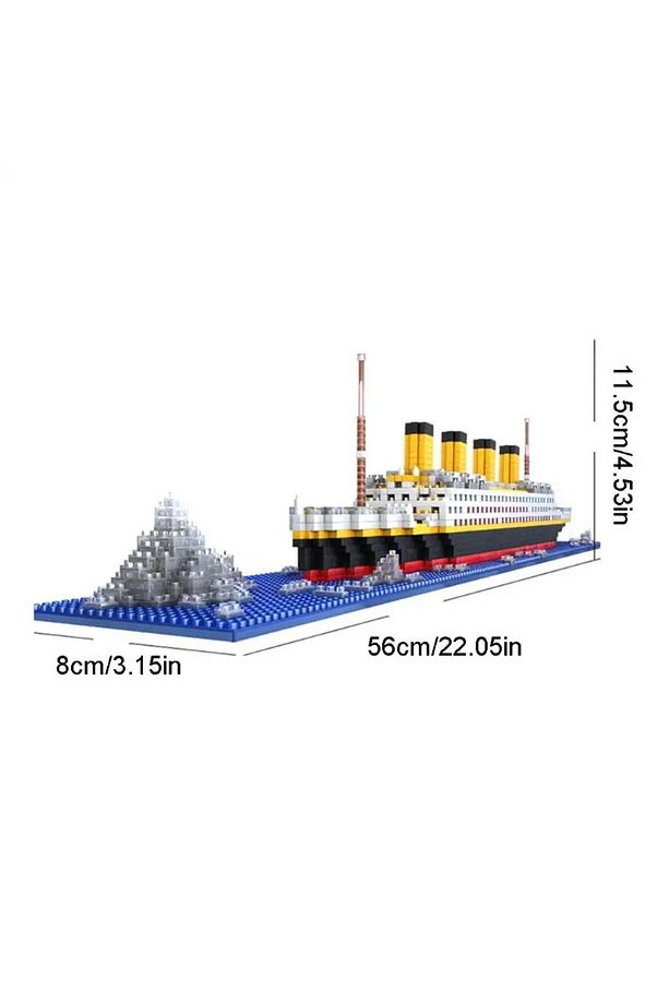 Titanic Gemi İnşa Kiti, 1860 Titanik Gemi Model Kiti, Teknoloji Yolcu Gemisi Yapı Seti - 3
