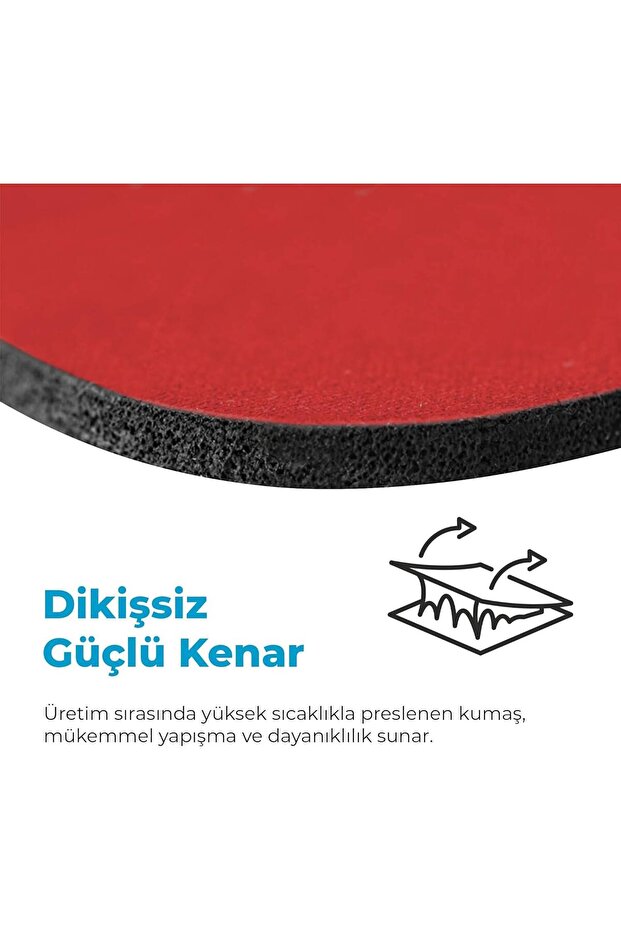 Mouse Pad Non-Slip Mouse Pad Red Mouse Pad Rectangular Mouse Mat Flat Non-Slip Base - 4
