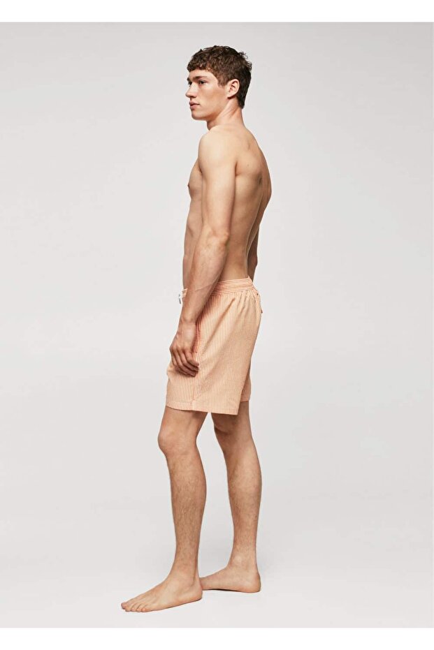 Man/ Seersucker Çizgili Mayo - 5