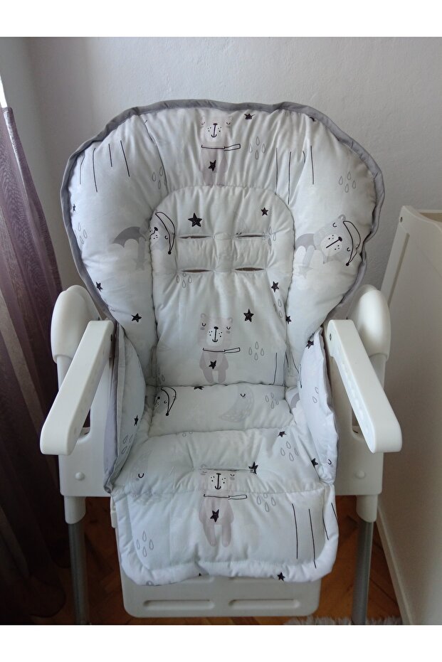 Double Sided 100% Cotton High Chair Cushion (HAVE BELT PLACES)