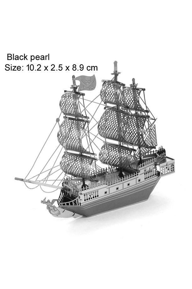3d Metal Puzzle Siyah Inci Korsan Gemisi Maket Gemi - 1