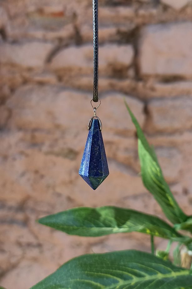 Lapis Taşı Pandül Kolye Ucu (Deri İp Hediyelidir) - 2