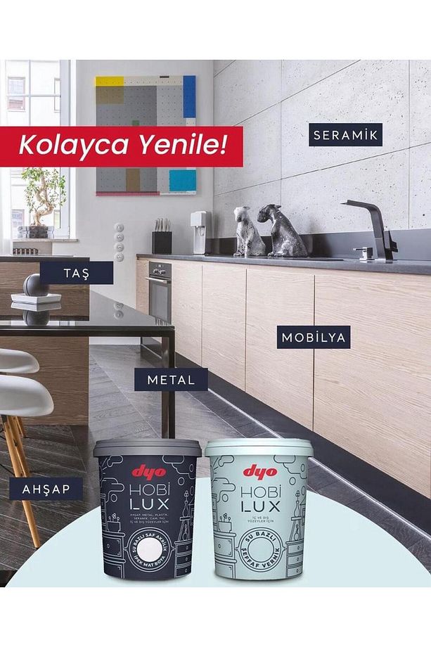Hobilux Beyaz Su Bazlı Saf Akrilik 0,4 lt Hobi Boyası ( 0001 - Beyaz ) - 3