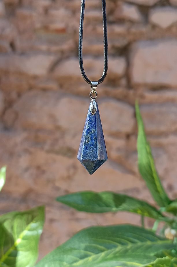 Lapis Taşı Pandül Kolye Ucu (Deri İp Hediyelidir) - 1