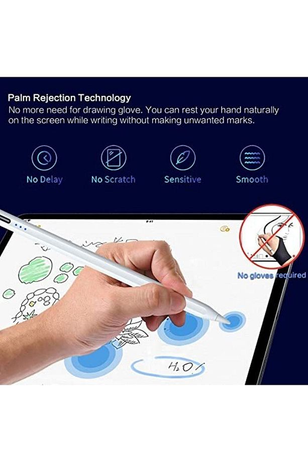 10.9 Inç 10. Nesil Ipad Uyumlu Avuç Içi Red Ve Eğim Özellikli Stylus Fuchsia Dokunmatik Kalemi - 3