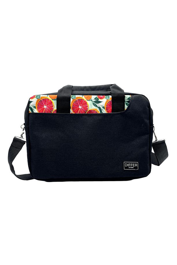 13-14'' Inç Greyfurt Desen Citrus Siyah Laptop/macbook/notebook/bilgisayar/evrak Çantası - 2