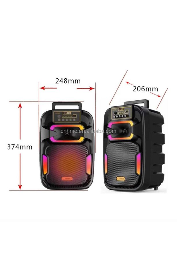 Led Işıklı Mikrofonlu Karaoke Hoparlör Kablosuz Bluetooth Speaker - 3