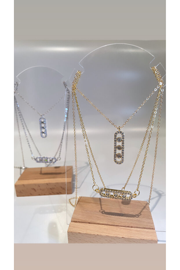 قلادة ميسيكا أفقية فضية - 3