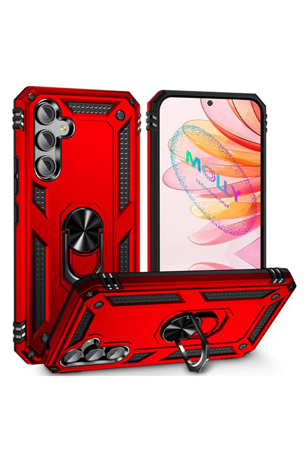 Tank Silicone Case With Red Megatron Ring For Samsung Galaxy A54