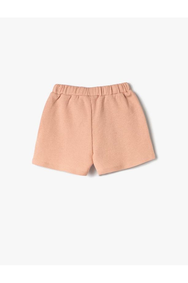 Erkek Bebek Basic Şort Beli Lastikli Dokulu Pamuklu - 3