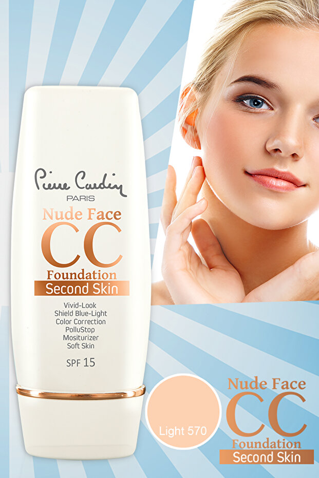 كريم CC للوجه عاري - عامل حماية من الشمس SPF 15، لون فاتح