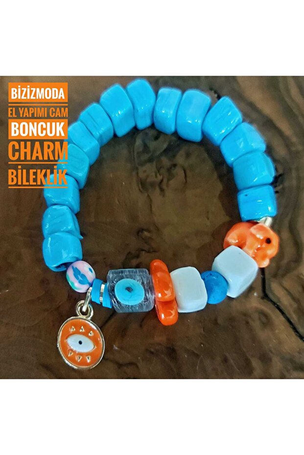 Glass Basement Bead Charm Murano Evil Eye Bead Bracelet Evil Eye Beaded Bracelet