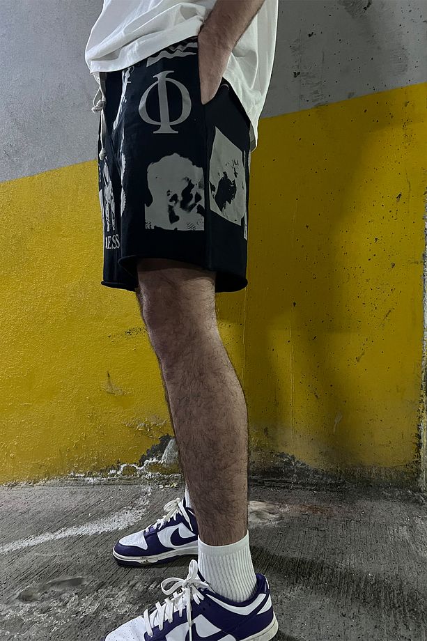 JDD LNDN Erkek Jogging Fit Bermuda Desenli Pamuklu Şort - 4
