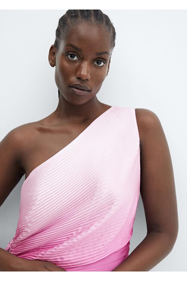 Rochie plisata cu croiala asimetrica - 6