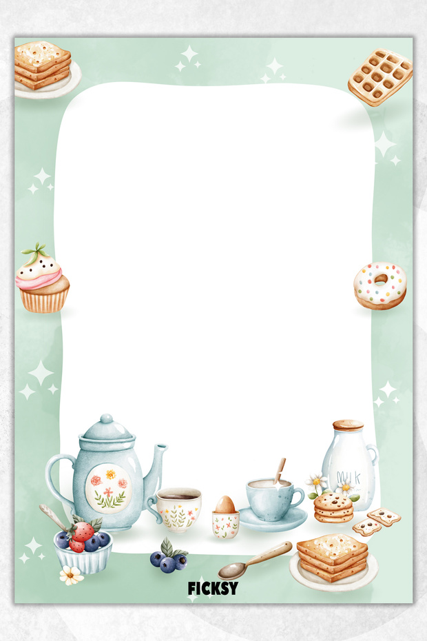 ورق ملاحظات لساعة الشاي - مقاس A5 - 50 ورقة - لوحة مذكرة - لوحة مذكرة - قائمة عمل - 1