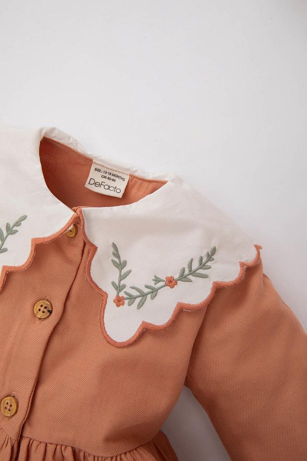 Kız Bebek Uzun Kollu Twill Elbise C0542a524sp - 2