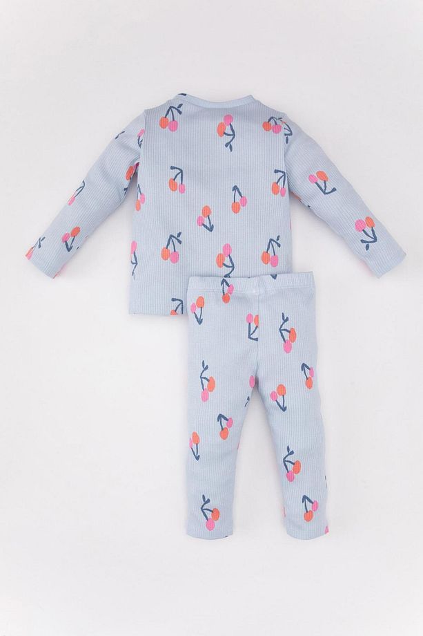 Kız Bebek Meyve Desenli Uzun Kollu Fitilli Kaşkorse Pijama Takımı A9480a524sp - 6