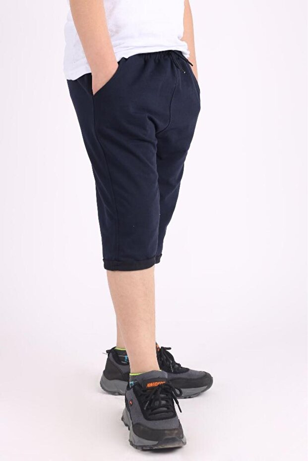 Erkek Çocuk Basic Double Paça Cepli Şort Kapri - 3