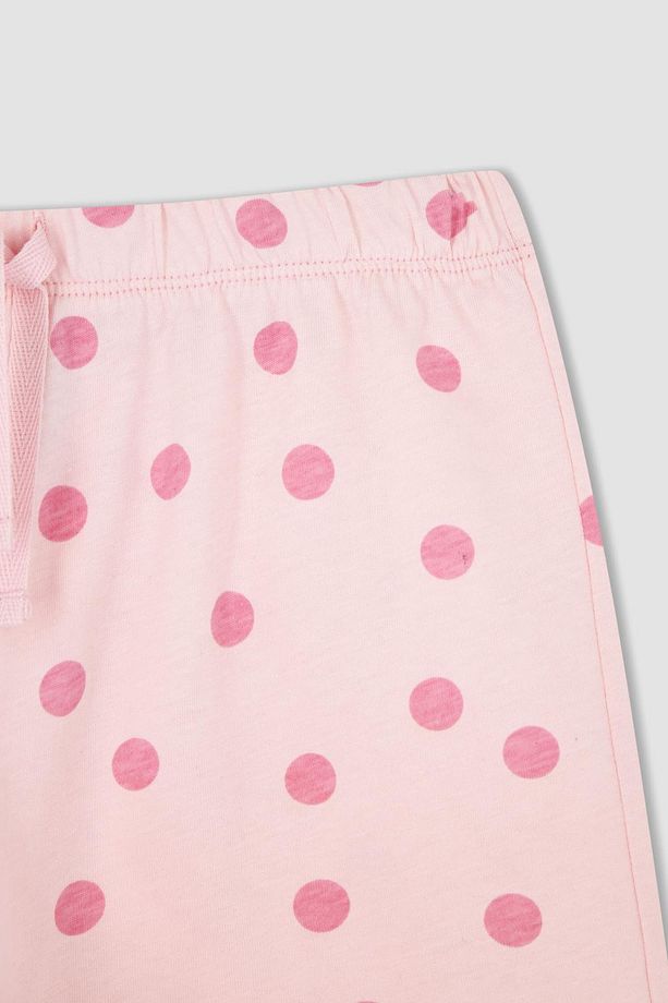 Kız Çocuk Pamuklu Kısa Kollu Şort Pijama Takım - 5