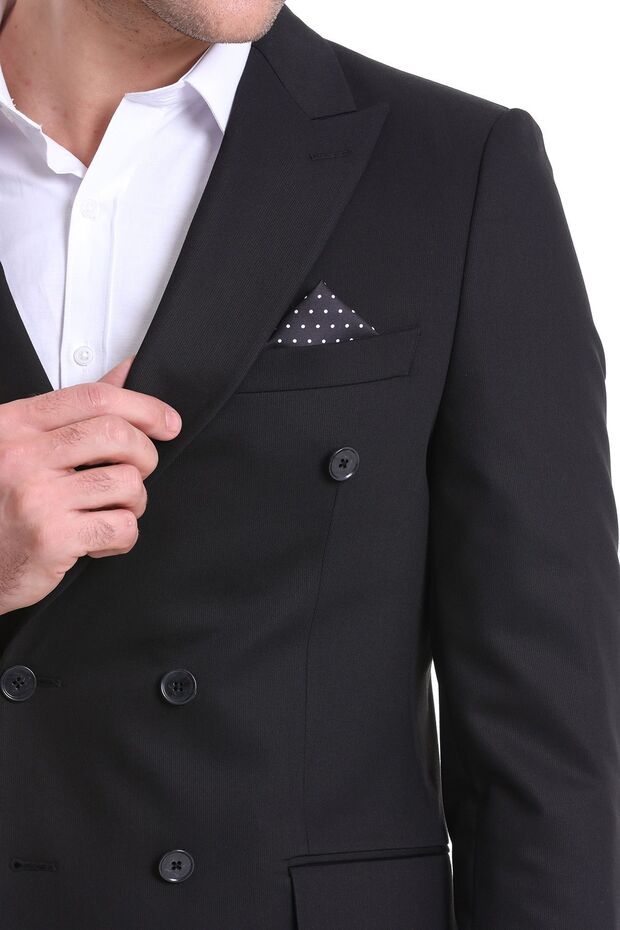 Hatemoğlu Siyah Puantiyeli Tek Mendil - 2